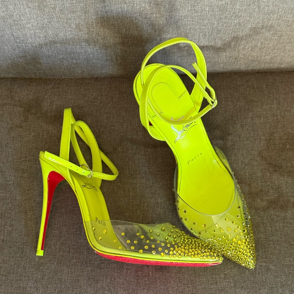 DISCOUNTED Christian Louboutin crystal pvc pump